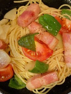 厚切りベーコン&ゴロゴロ野菜の和風パスタ-レシピのメイン写真