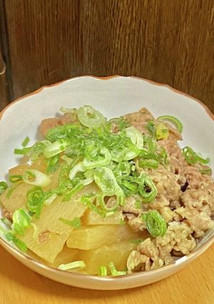大根と牛バラ切り落としの甘辛煮-レシピのメイン写真