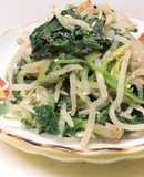 美味♪豚もも肉ほうれん草もやしの味噌炒め