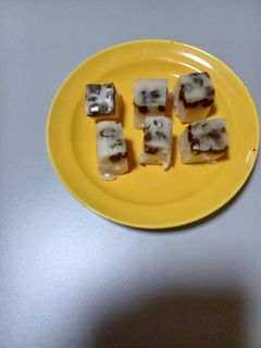 波里お米の粉 薄力粉 干しぶどう入ういろ-レシピのメイン写真