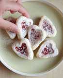 いちごジャムの♡ほろほろ米粉クッキー