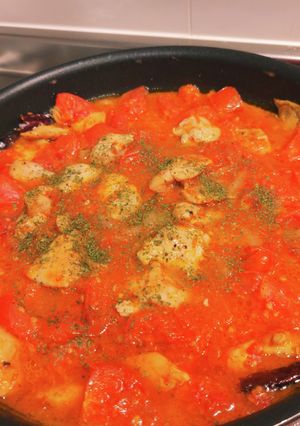 papaっと簡単ササミのトマト煮込み-レシピのメイン写真
