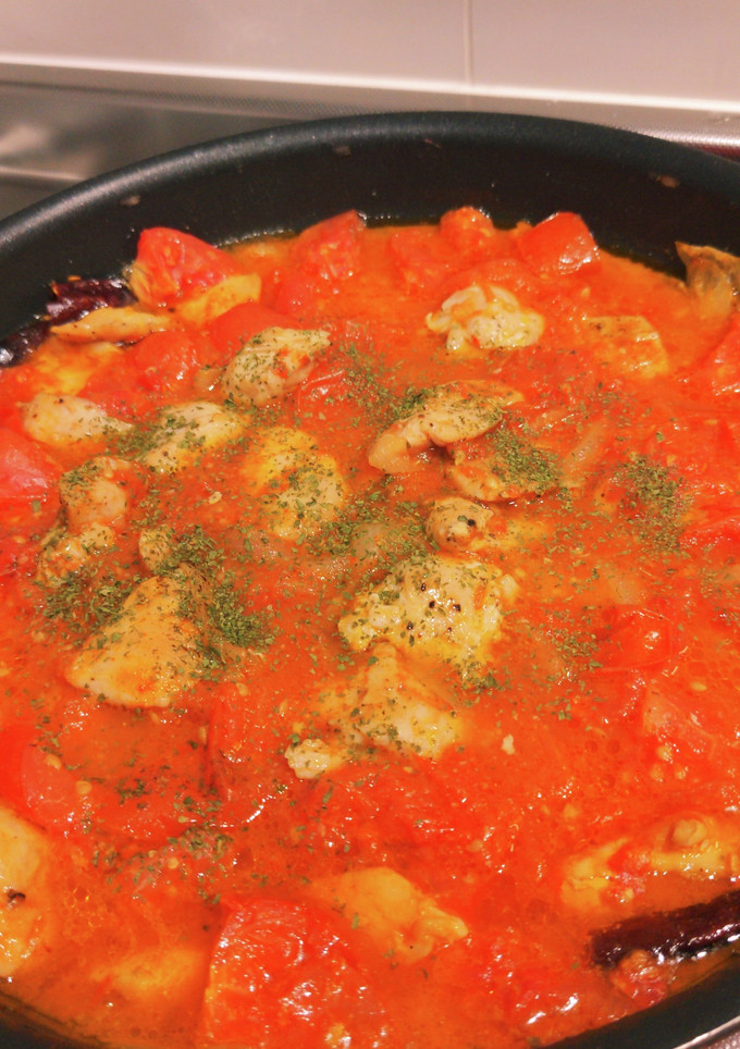 papaっと簡単ササミのトマト煮込み-レシピのメイン写真