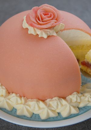 ピンクのドームケーキ・プリンセスケーキ-レシピのメイン写真