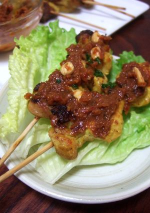 ピーナッツソースで東南アジア風焼き鳥-レシピのメイン写真