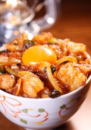 ホルモンの王様☆マルチョウのホルモン丼-レシピのメイン写真