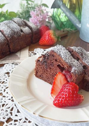 HM使用　チョコといちごのパウンドケーキ-レシピのメイン写真