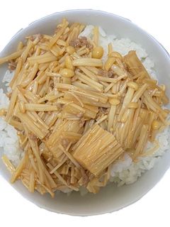 肉の旨み!なめ茸そぼろ!-レシピのメイン写真