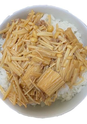 肉の旨み！なめ茸そぼろ！-レシピのメイン写真