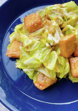 簡単すぎ！厚揚げとキャベツの味噌炒め-レシピのメイン写真
