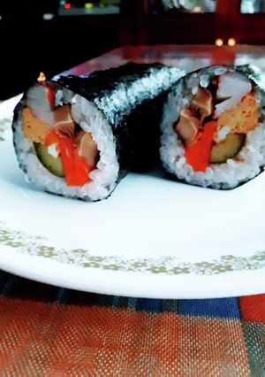 あるものだけで恵方巻-レシピのメイン写真