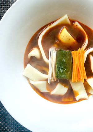 坦々麺　モチモチほうとう麺-レシピのメイン写真