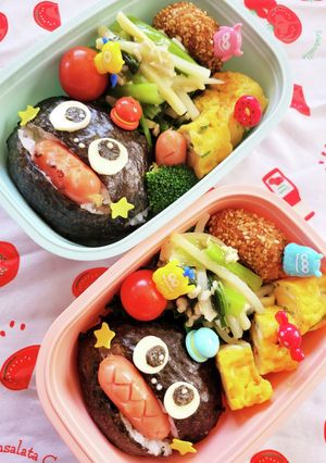 キャラ弁☆これ何弁当☆おばけ？なまず？-レシピのメイン写真