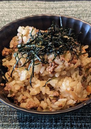 牛挽き肉ときのこの炊き込みご飯-レシピのメイン写真