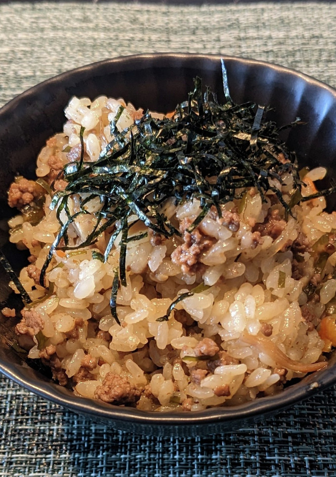 牛挽き肉ときのこの炊き込みご飯-レシピのメイン写真