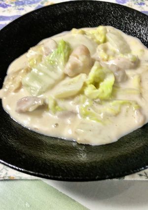 波里お米の粉で白菜クリーム煮-レシピのメイン写真