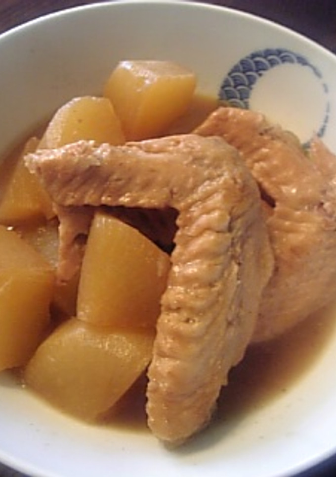 ♪手羽先と大根の煮物♪-レシピのメイン写真