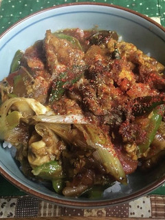 チキンカレーで親子丼-レシピのメイン写真