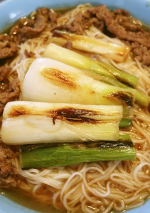 簡単！牛肉と長ねぎのかけそうめん-レシピのメイン写真