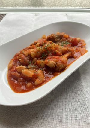 *チキンと白いんげん豆のトマト煮込み*-レシピのメイン写真
