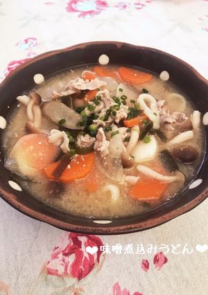 あり合わせ♡味噌煮込みうどん♪-レシピのメイン写真