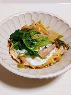 シメジと長ネギと油揚げの卵とじ-レシピのメイン写真