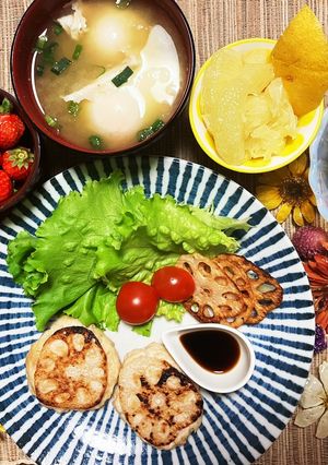つくねの蓮根バーグ-レシピのメイン写真