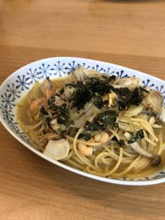 柚胡椒香る シーフード和風スパゲッティ-レシピのメイン写真