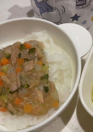 離乳食後期(ツナと野菜のあんかけ)-レシピのメイン写真