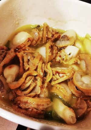 発芽にんにくとホタテのアヒージョ-レシピのメイン写真
