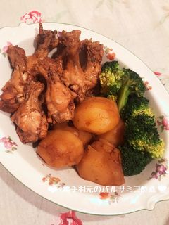 鶏手羽元のバルサミコ酢煮こみ♪-レシピのメイン写真