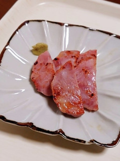 焼きハムのワサビ添え-レシピのメイン写真
