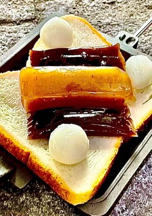 キャンプにも♡白玉と羊羹のホットサンド-レシピのメイン写真