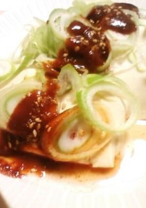 レンジで蒸し豆腐♪コチュジャンソース-レシピのメイン写真