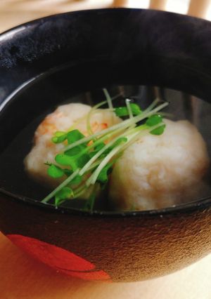 白だしで海老しんじょ☆ひな祭りのお吸い物-レシピのメイン写真