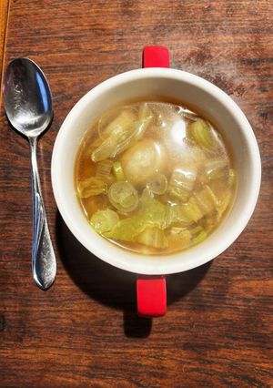 わらび餅粉♡♡芋餅の野菜スープ-レシピのメイン写真