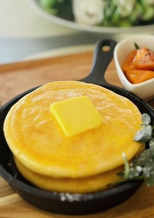 米粉でもちもちふわふわパンケーキ-レシピのメイン写真