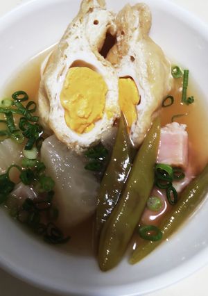 油揚げの中身は♪和風味付けスープ♡-レシピのメイン写真