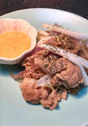 33*豚肉の梅酒白味噌添え-レシピのメイン写真