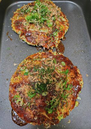 米粉でもっちり♪我が家の定番お好み焼き-レシピのメイン写真