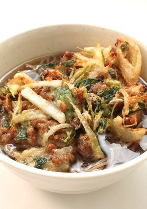 ネバネバ納豆かき揚げそば-レシピのメイン写真