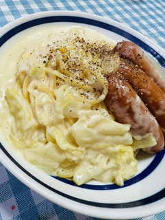 簡単!ワンパン!キャベツのクリームパスタ-レシピのメイン写真