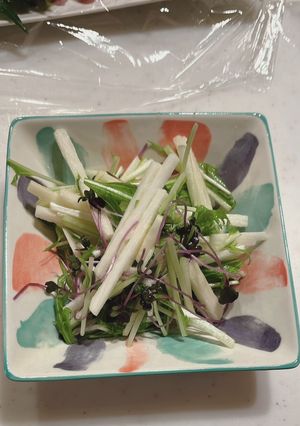 水菜と長芋のサラダ-レシピのメイン写真