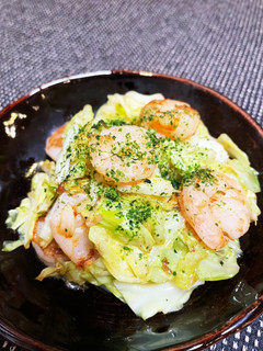 春キャベツとむきエビのポン酢炒め-レシピのメイン写真