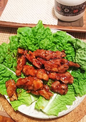 焼き鳥のサンチュ巻き〜-レシピのメイン写真