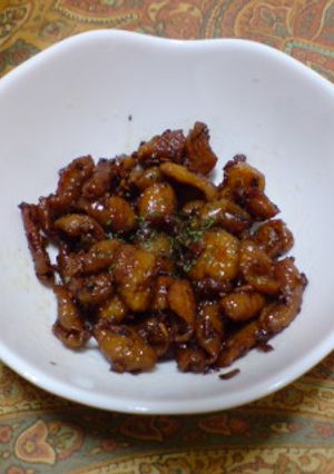 鶏皮のにんにく醤油炒め☆-レシピのメイン写真