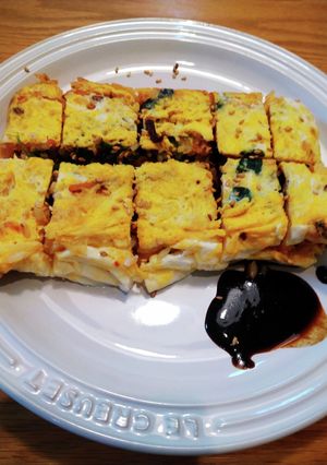 ワンパン巻かない★韓国風オムレツ-レシピのメイン写真