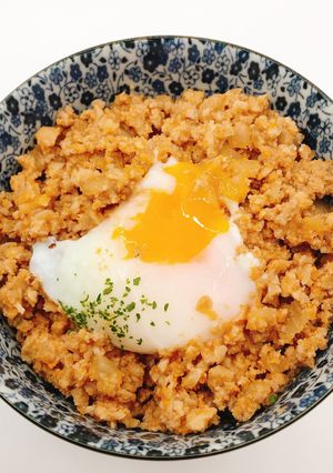 【病院】温玉デミミート丼【給食】-レシピのメイン写真