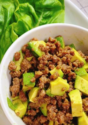 照り焼きアボカドミンチの野菜包み！-レシピのメイン写真