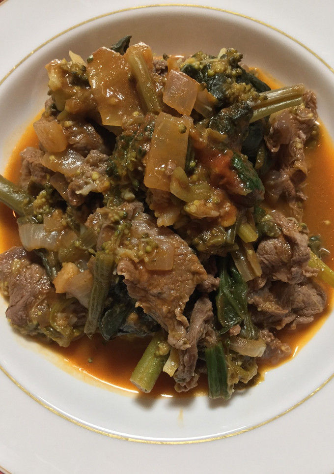 牛肉とほうれん草のトマトソース煮-レシピのメイン写真
